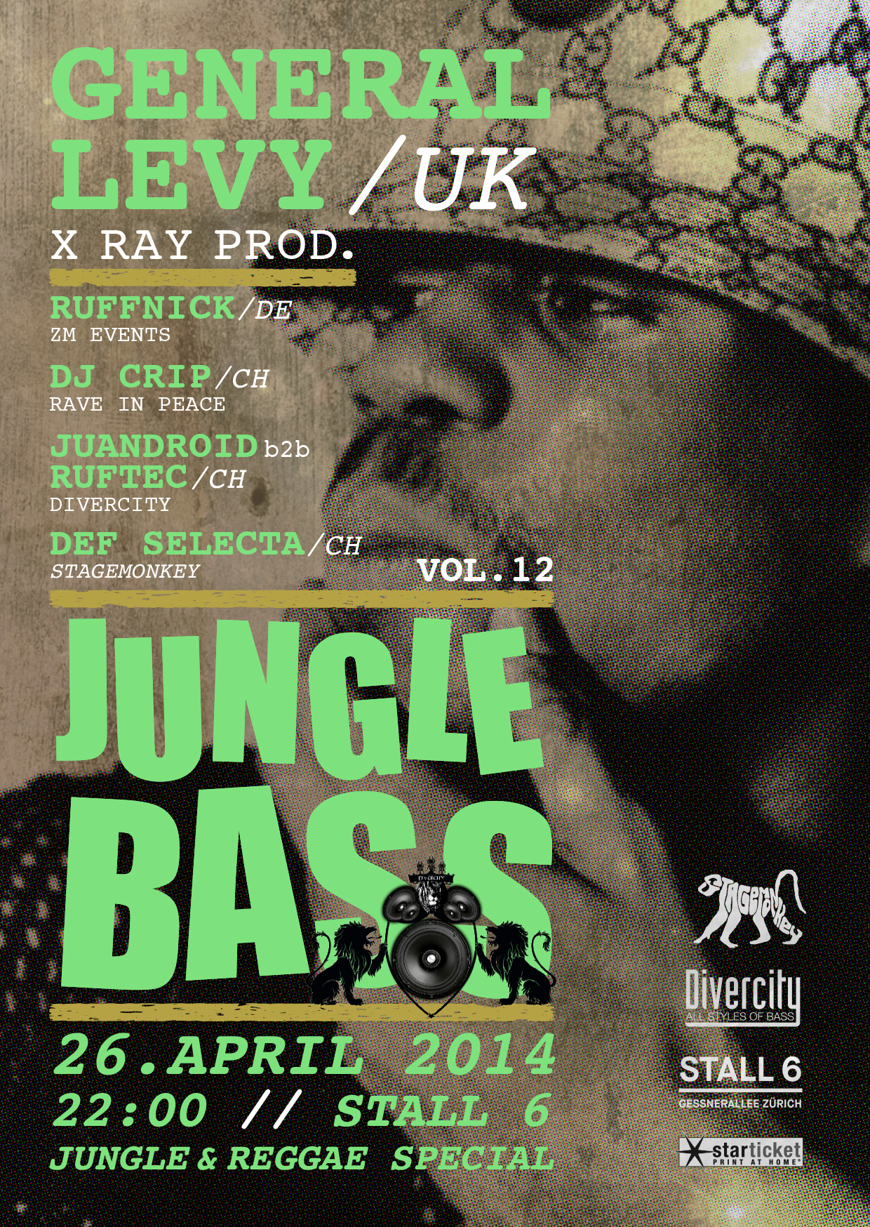 {de}Jungle Bass Vol. 12 - Ragga Special feat. General Levy (X Ray Production, UK){/de}